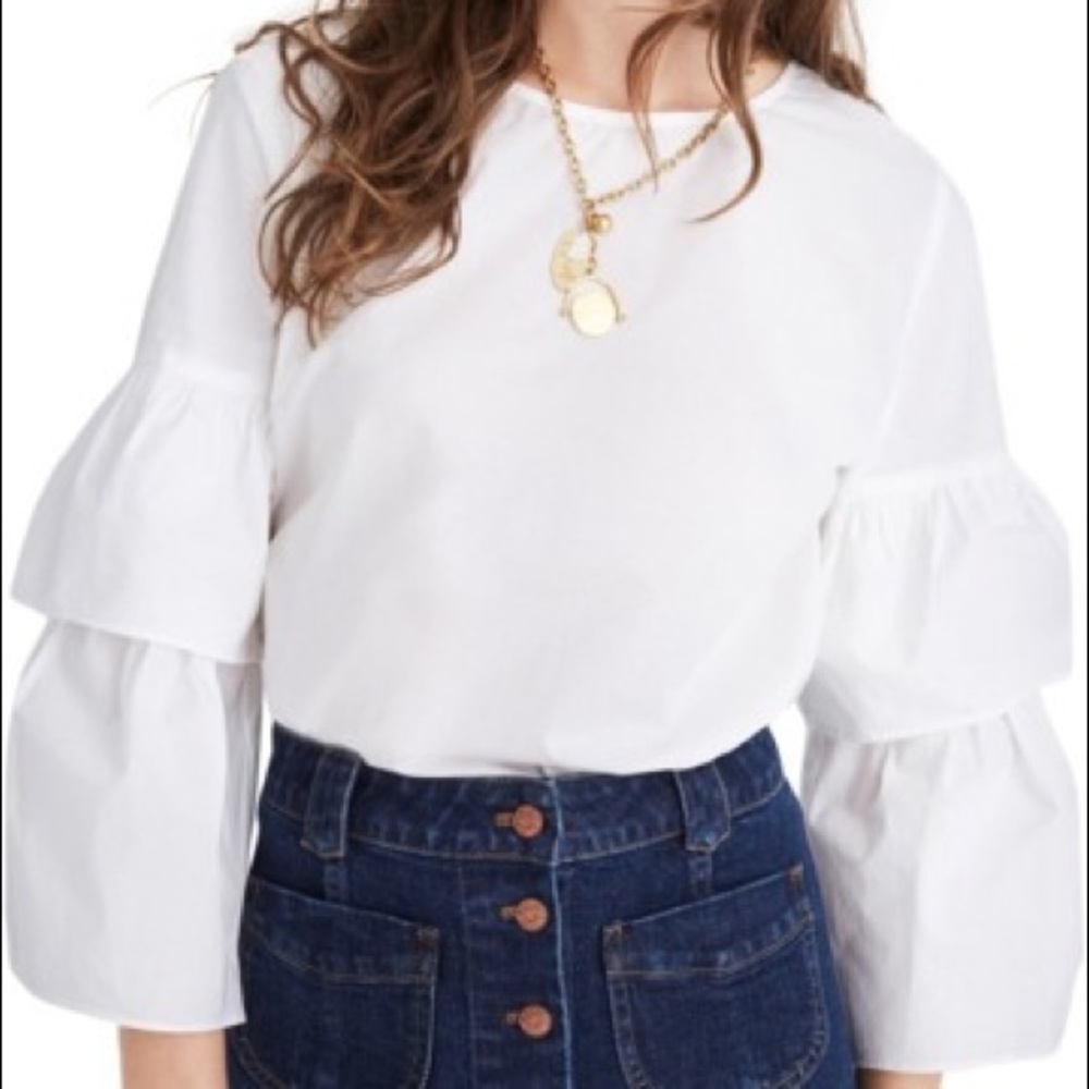 Madewell Tiered Ruffle Sleeve Top